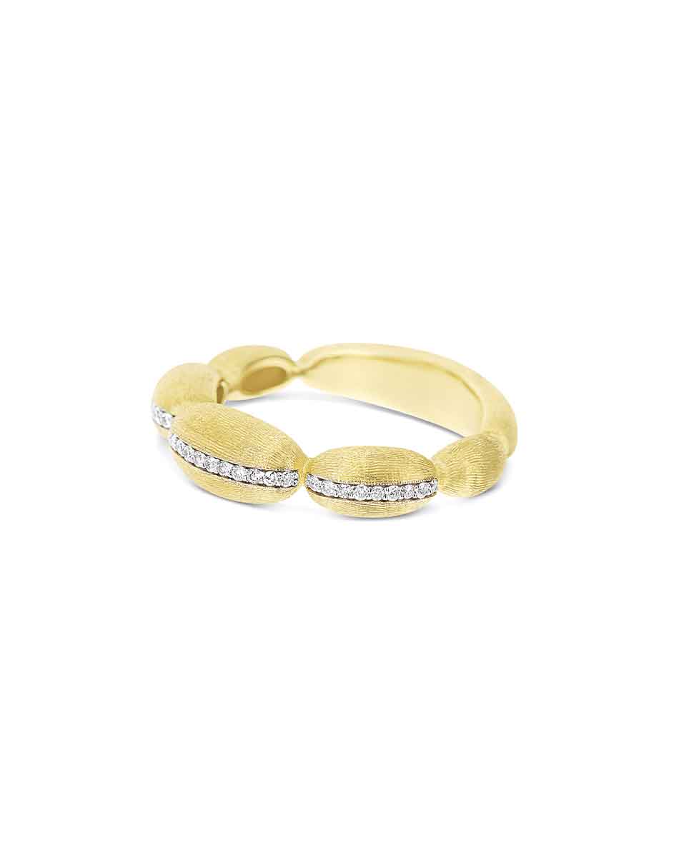 Nanis Anello "Diva" Con Boules In Oro E Diamanti – Nanis Italian Jewels