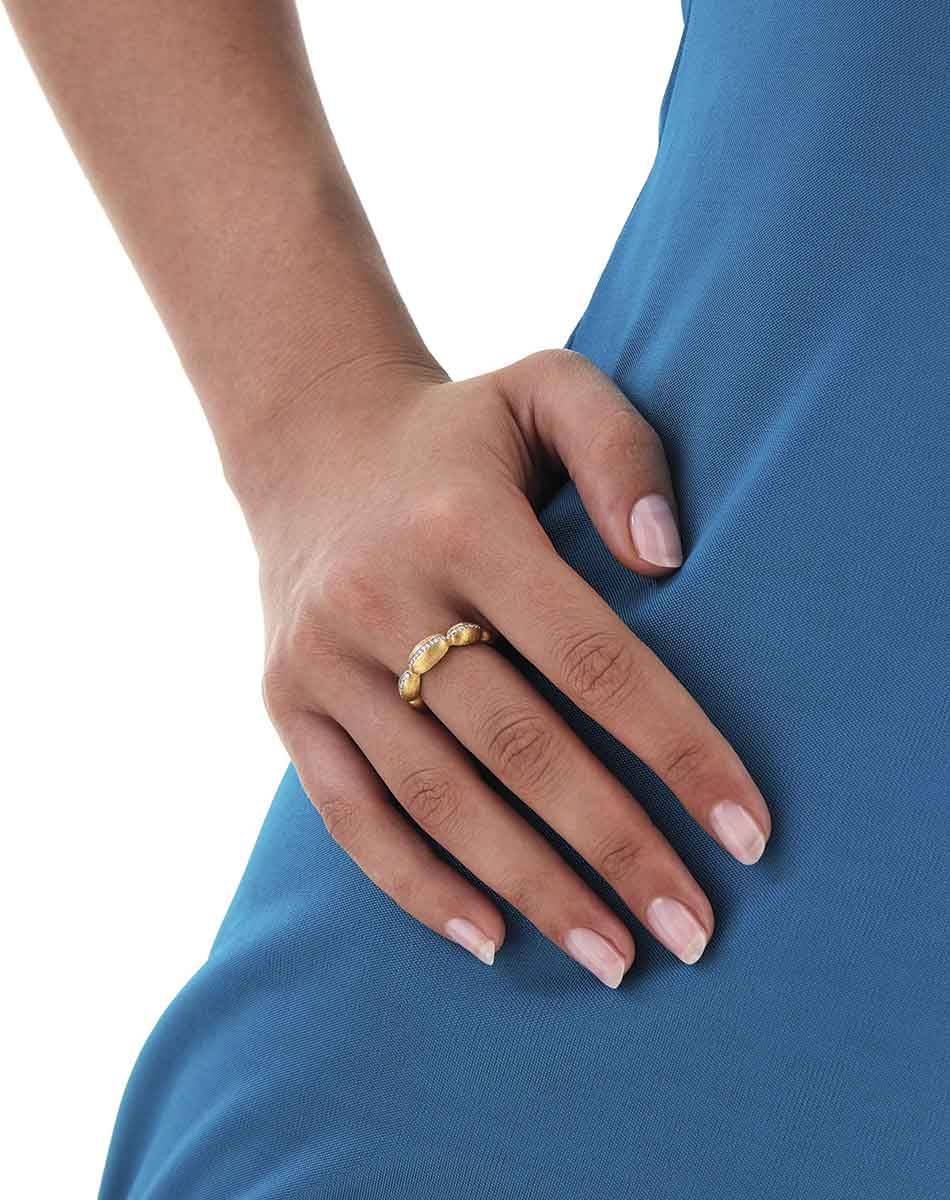 Nanis Anello "Diva" Con Boules In Oro E Diamanti – Nanis Italian Jewels