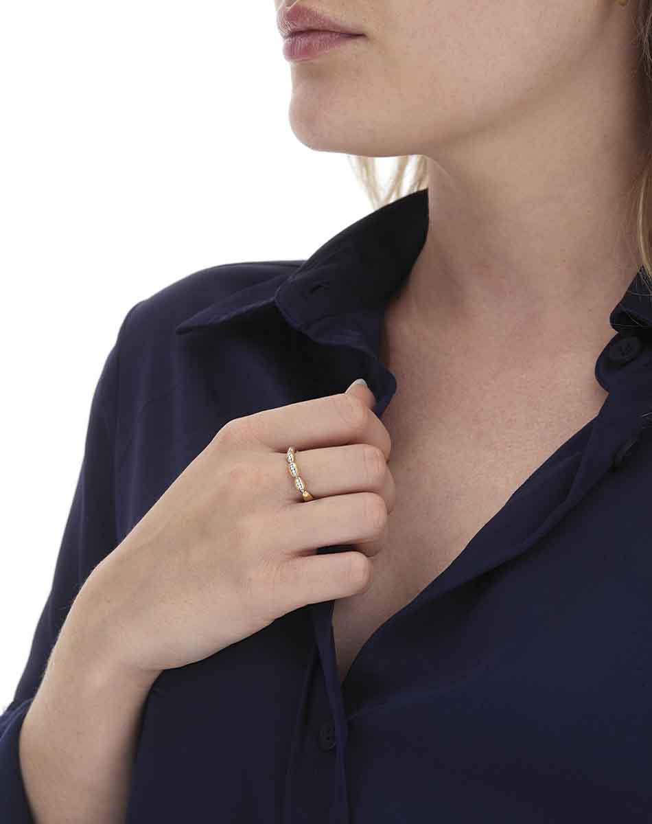 Nanis Anello “Diva” Con Boules In Oro E Diamanti – Nanis Italian Jewels