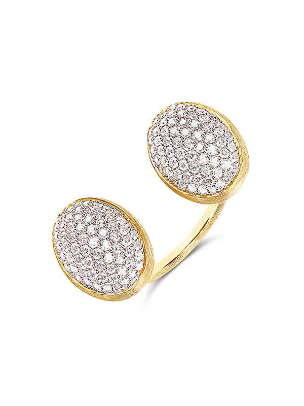 Nanis Anello iconico "BUBBLE" con due boules in oro e diamanti (piccolo) – Nanis Italian Jewels