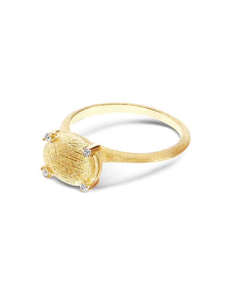 Nanis Anello "IPANEMA" Inciso A Mano In Oro E Diamanti – Nanis Italian Jewels