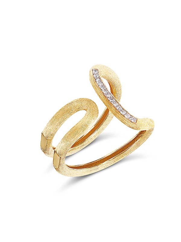 Nanis Anello "LIBERA" Contemporaneo In Oro E Diamanti – Nanis Italian Jewels