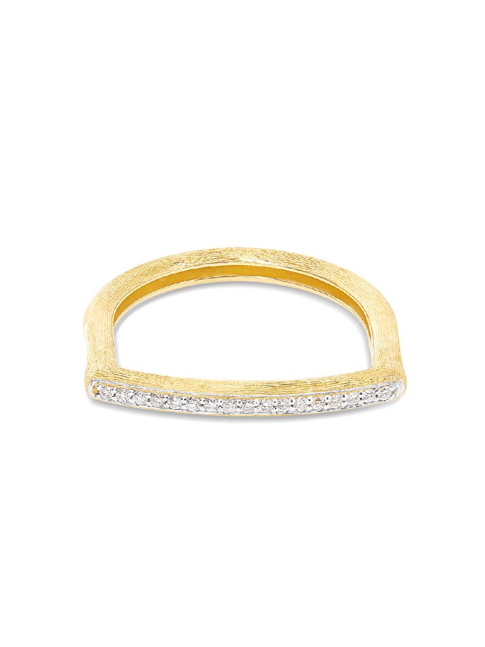 Nanis Anello "LIBERA" Essenziale In Oro E Pavé Di Diamanti – Nanis Italian Jewels