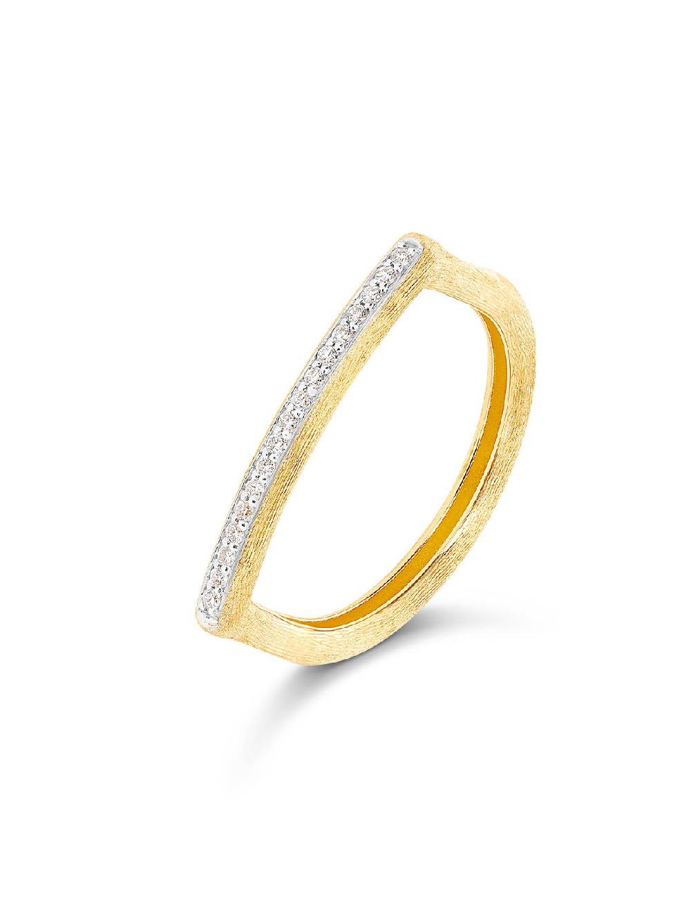 Nanis Anello "LIBERA" essenziale in oro e pavé di diamanti – Nanis Italian Jewels