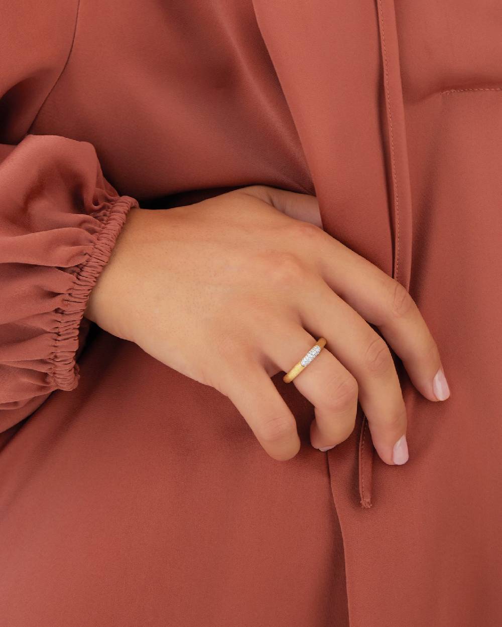 Nanis Anello "LIBERA" Squadrato In Oro E Diamanti (grande) – Nanis Italian Jewels