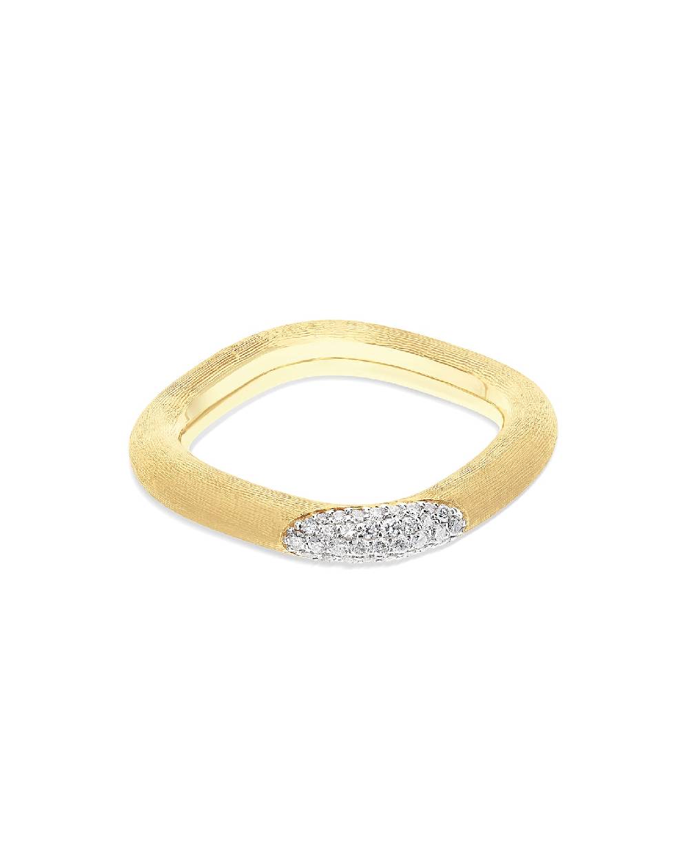 Nanis Anello "LIBERA" squadrato in oro e diamanti (grande) – Nanis Italian Jewels