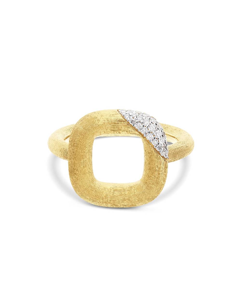 Nanis Anello "LIBERA" Squadrato In Oro E Diamanti (piccolo) – Nanis Italian Jewels