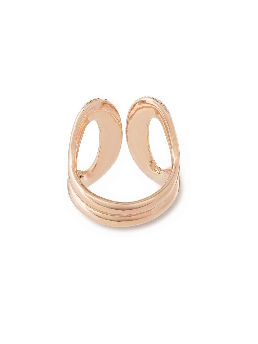 Nanis Anello Statement "LIBERA ICON" In Oro Rosa E Diamanti – Nanis Italian Jewels