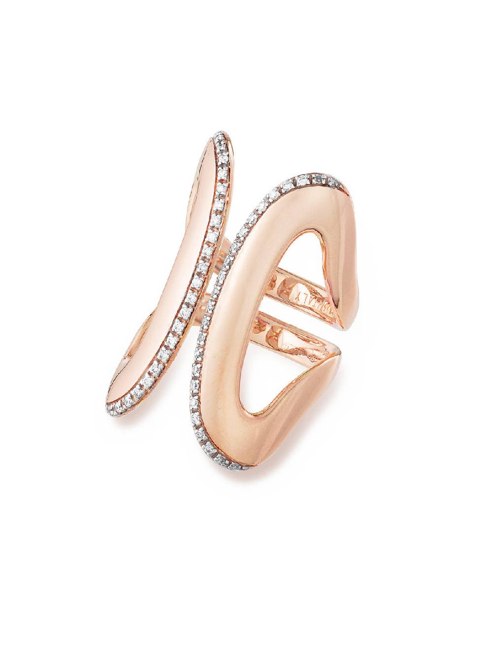 Nanis Anello statement "LIBERA ICON" in oro rosa e diamanti – Nanis Italian Jewels
