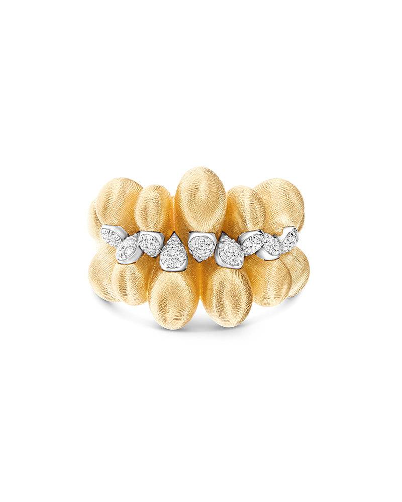 Nanis Anello "TRASFORMISTA" con elementi a goccia in oro e diamanti – Nanis Italian Jewels
