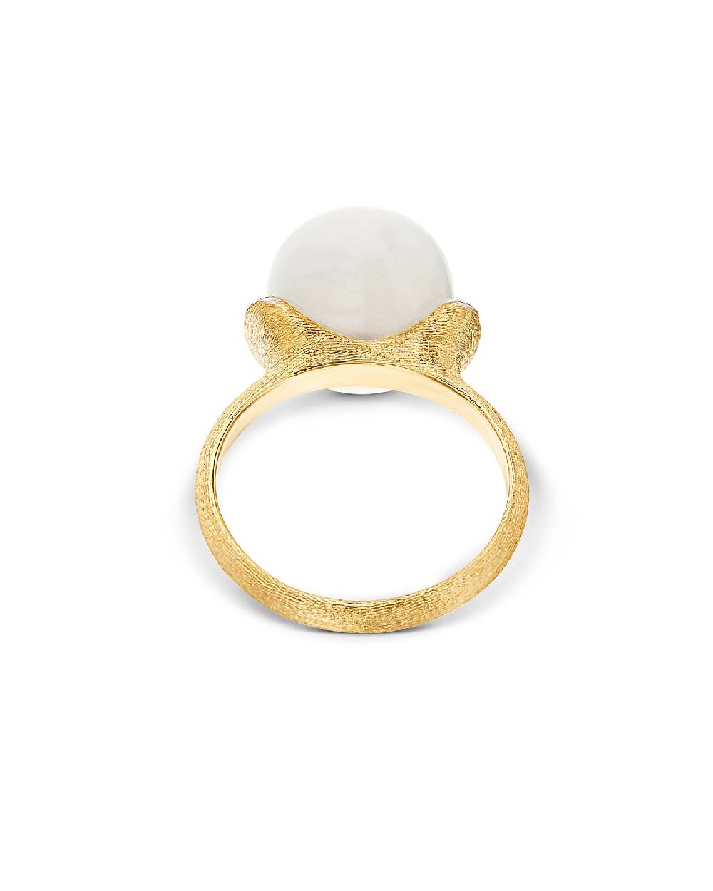 Nanis Anello "WHITE DESERT" In Oro, Diamanti E Pietra Di Luna (grande) – Nanis Italian Jewels