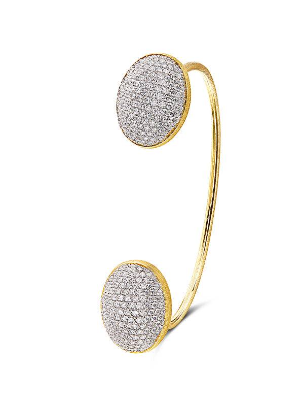 Nanis Bracciale A Schiava "BUBBLE" In Oro E Diamanti (grande) – Nanis Italian Jewels
