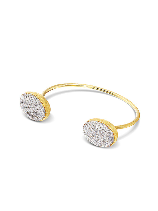 Nanis Bracciale a schiava "BUBBLE" in oro e diamanti (grande) – Nanis Italian Jewels
