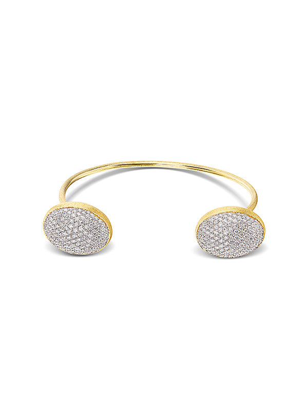 Nanis Bracciale A Schiava "BUBBLE" In Oro E Diamanti (grande) – Nanis Italian Jewels