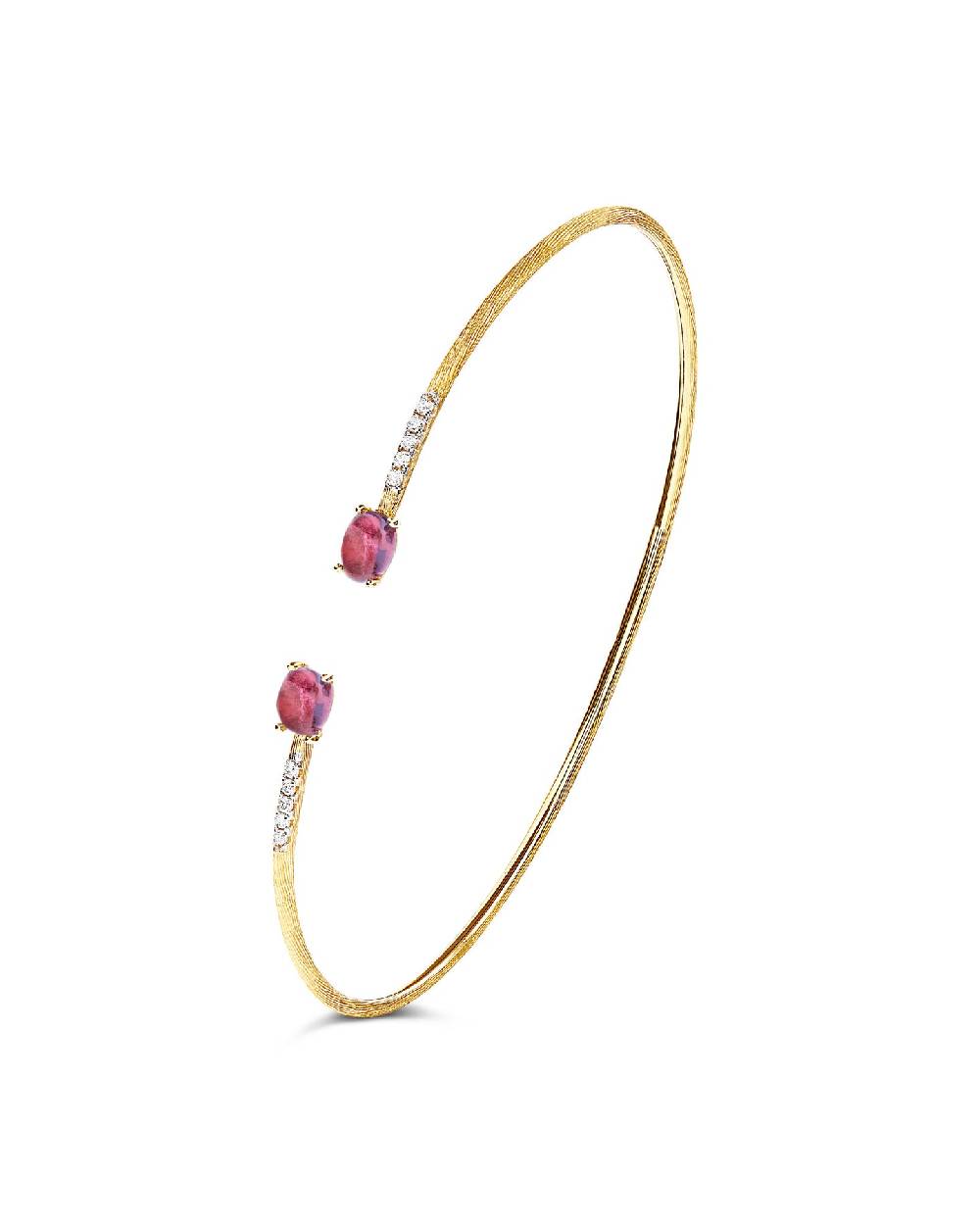 Nanis Bracciale a schiava "DANCING TOURMALINES" in oro, diamanti e tormalina – Nanis Italian Jewels