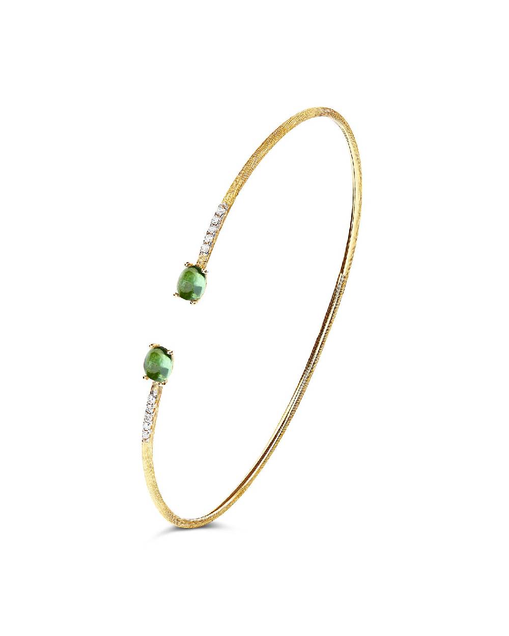 Nanis Bracciale a schiava "DANCING TOURMALINES" in oro, diamanti e tormalina – Nanis Italian Jewels