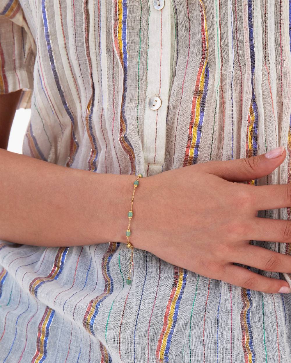 Nanis Bracciale "AMAZZONIA" In Oro E Avventurina Verde – Nanis Italian Jewels