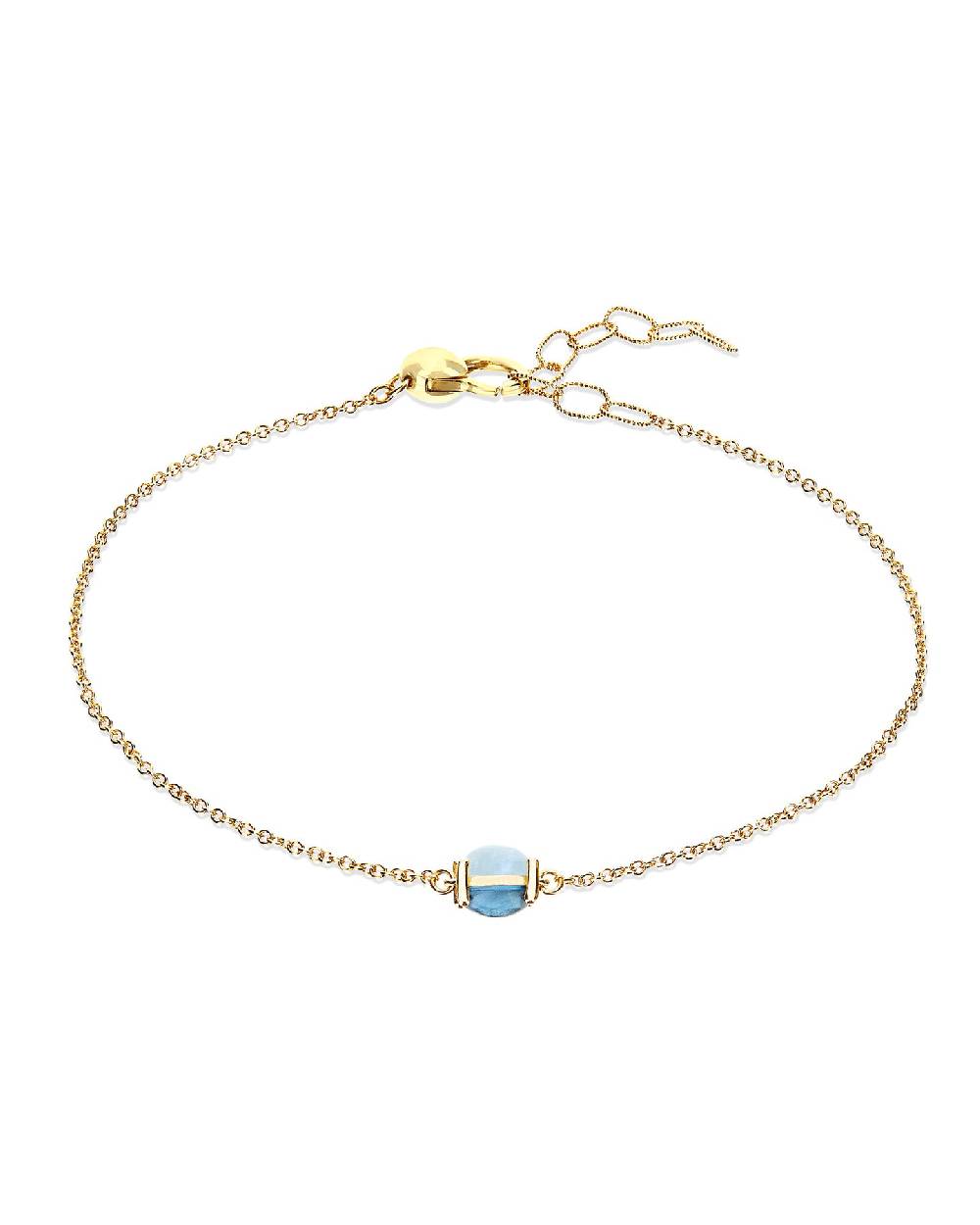 Nanis Bracciale "DANCING AZURE" in oro, topazio blu e acquamarina – Nanis Italian Jewels