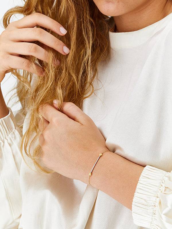 Nanis Bracciale "DANCING ÉLITE" In Oro E Barrette Di Diamanti – Nanis Italian Jewels