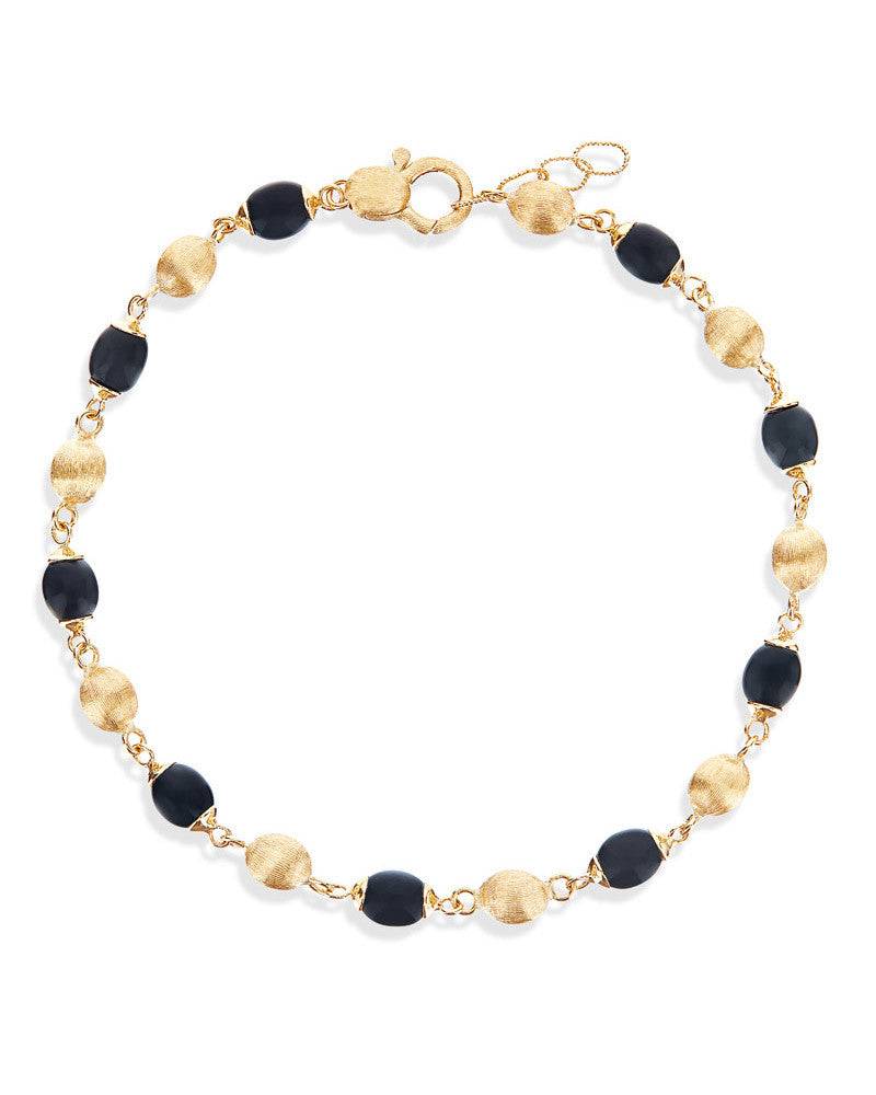Nanis Bracciale "DANCING MYSTERY BLACK" casual con boules in oro e onice ner – Nanis Italian Jewels