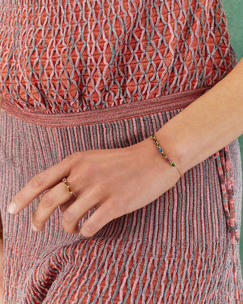 Nanis Bracciale "DANCING TOURMALINES" In Oro, Diamanti E Tormaline Colorate – Nanis Italian Jewels