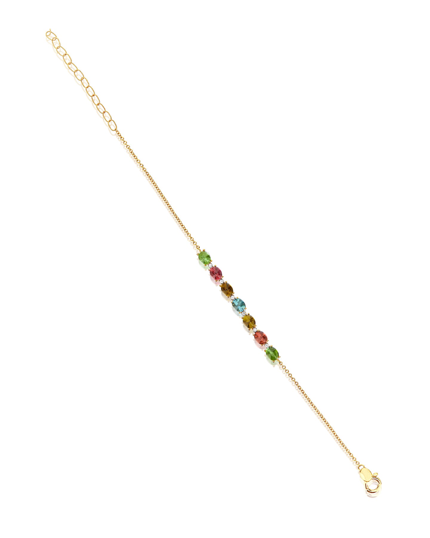 Nanis Bracciale "DANCING TOURMALINES" In Oro, Diamanti E Tormaline Colorate – Nanis Italian Jewels