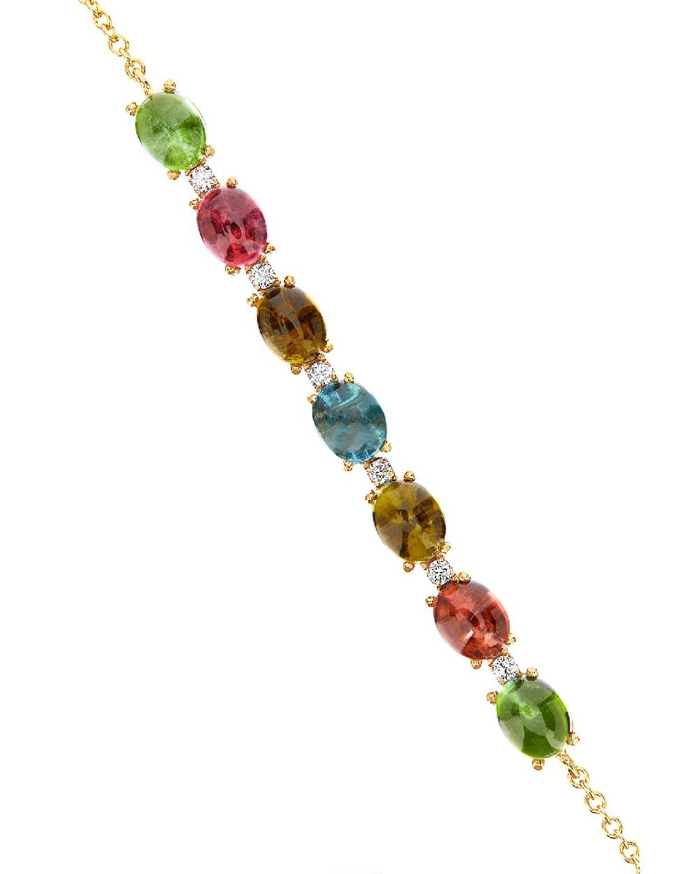 Nanis Bracciale "DANCING TOURMALINES" In Oro, Diamanti E Tormaline Colorate – Nanis Italian Jewels
