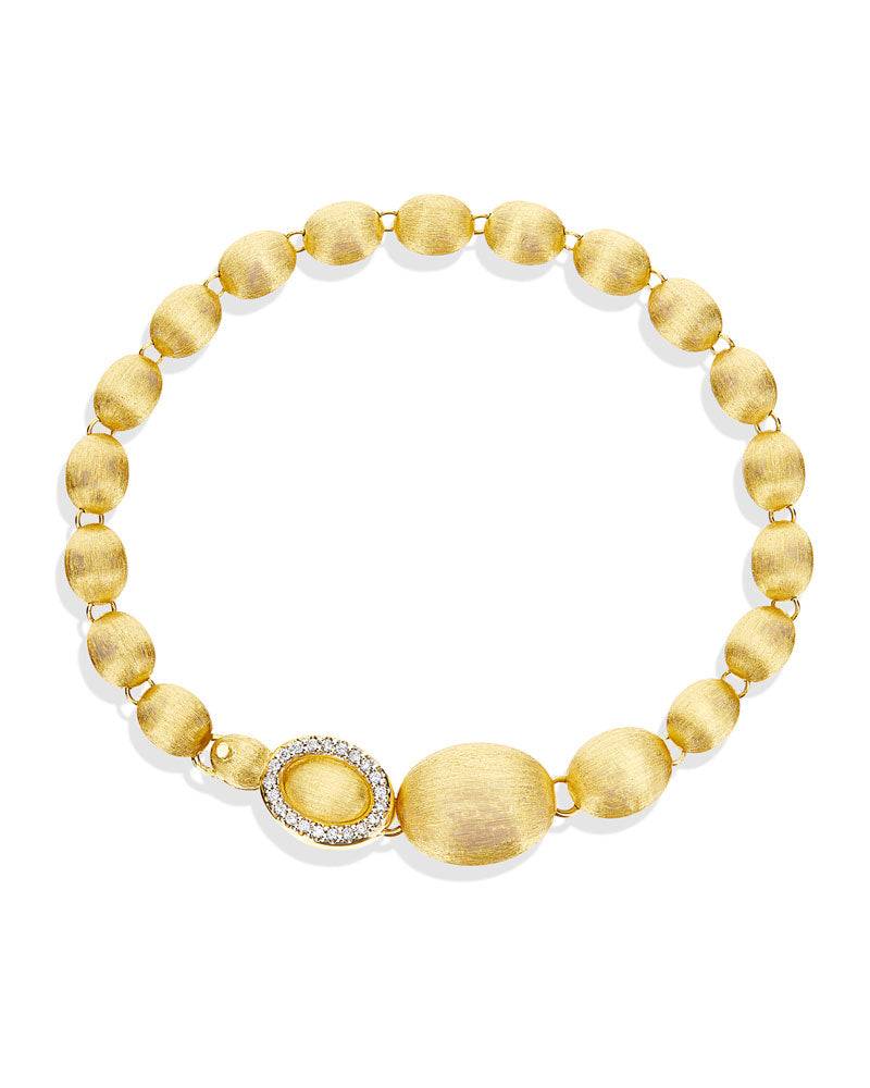 Nanis Bracciale "IVY" con boules grandi in oro e diamanti incise a mano – Nanis Italian Jewels