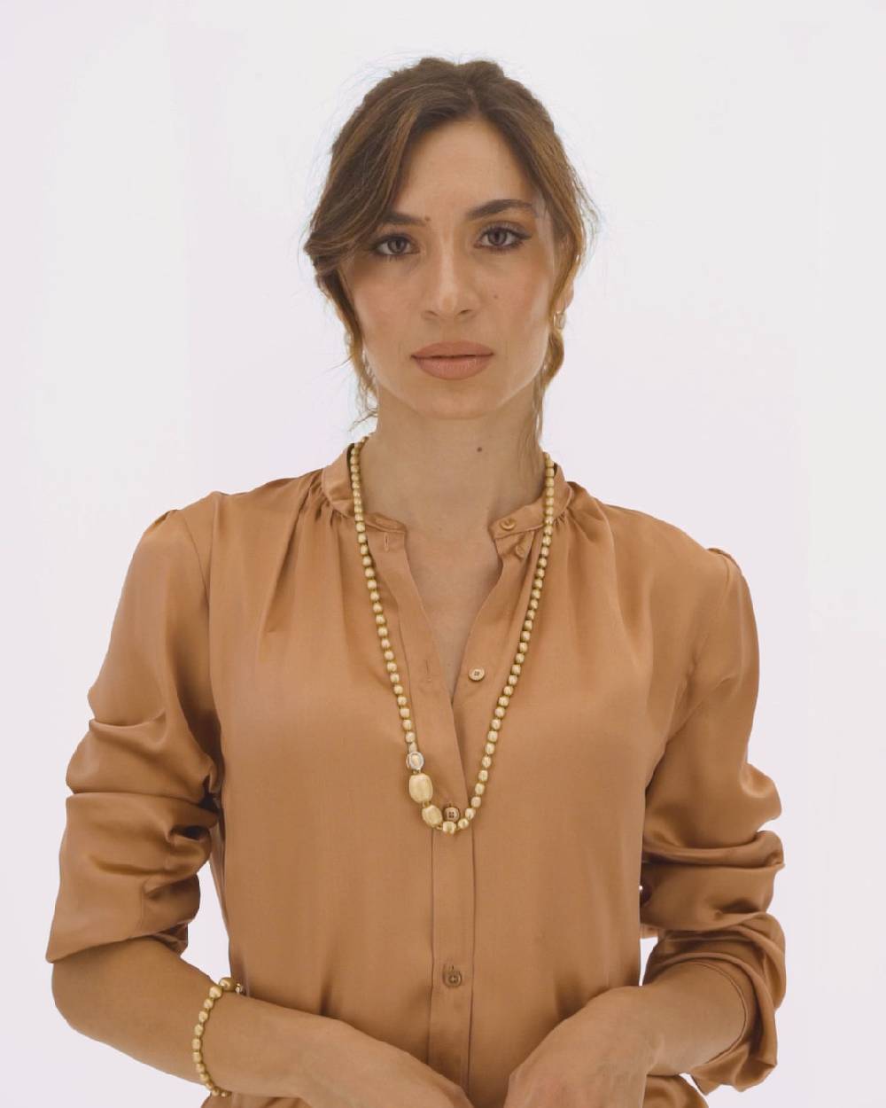 Nanis Bracciale "IVY" Con Boules Grandi In Oro E Diamanti Incise A Mano – Nanis Italian Jewels