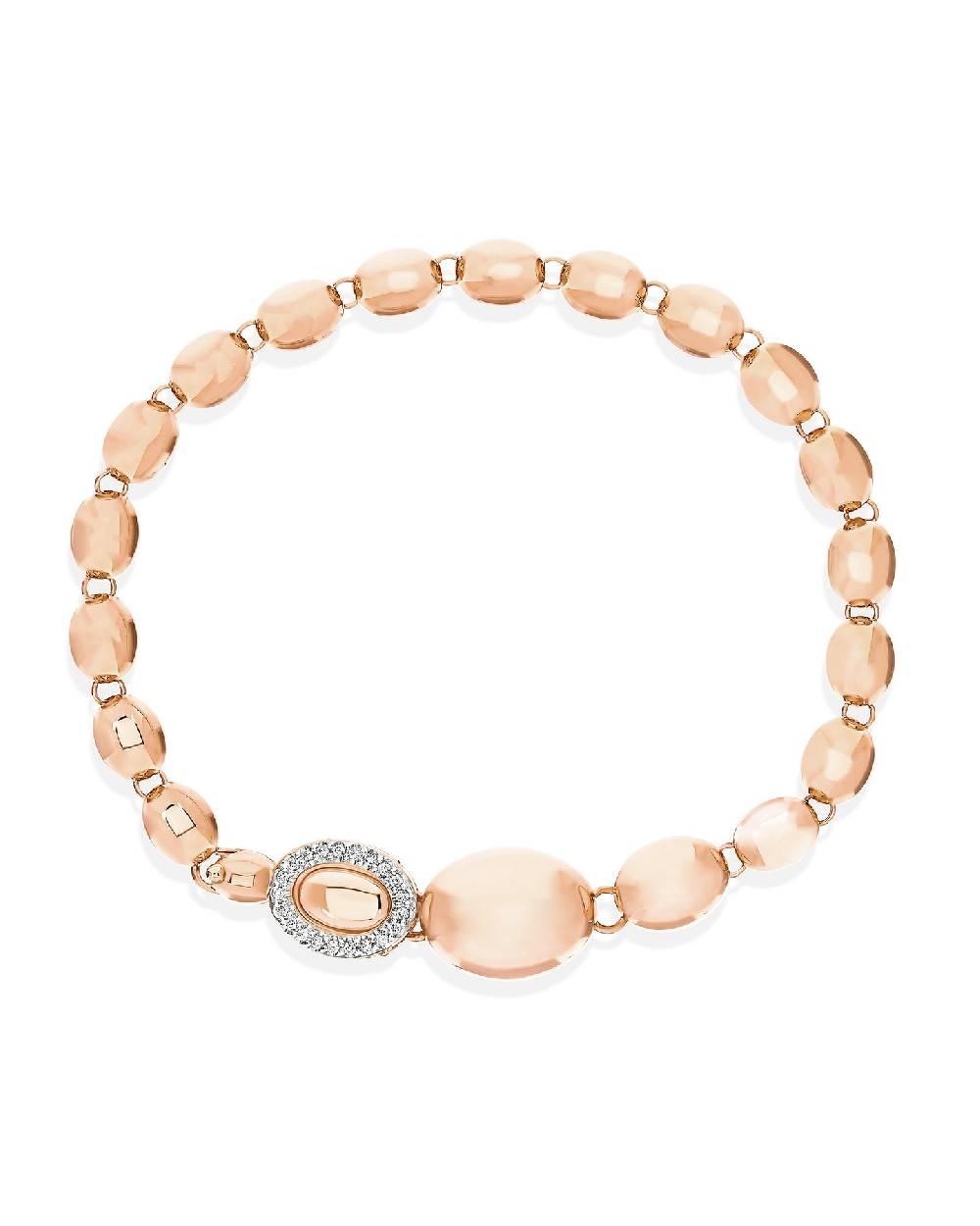 Nanis Bracciale "IVY" con boules in oro rosa e diamanti – Nanis Italian Jewels