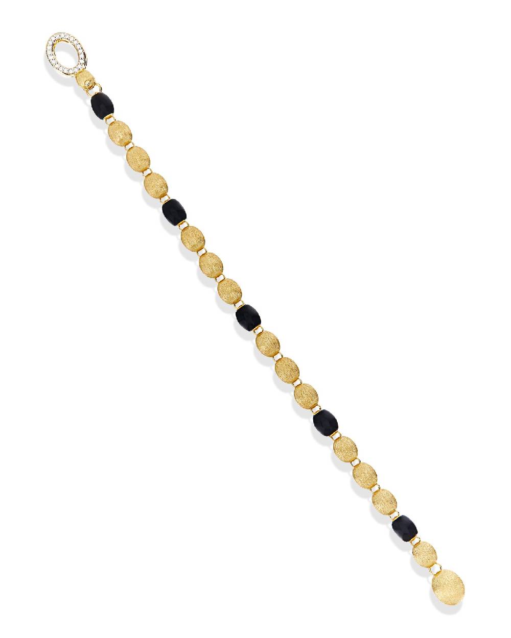 Nanis Bracciale IVY "MYSTERY BLACK" Con Boules In Oro, Diamanti E Onice Nero – Nanis Italian Jewels