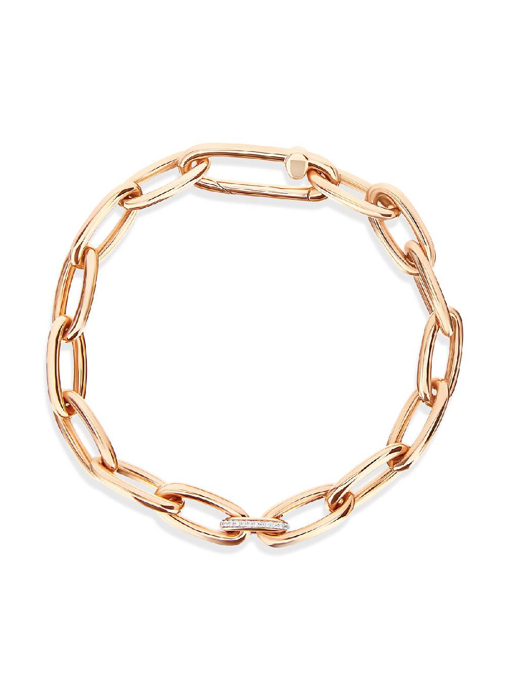 Nanis Bracciale "libera" con catena in oro rosa e diamanti – Nanis Italian Jewels