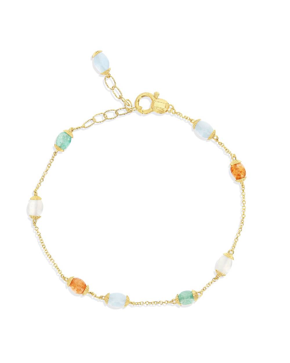 Nanis Bracciale "RAINBOW" in oro e pietre naturali – Nanis Italian Jewels