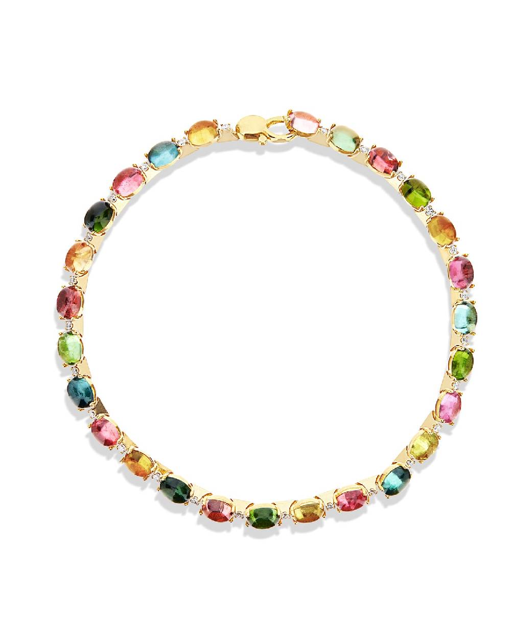 Nanis Bracciale tennis "DANCING TOURMALINES" in oro, diamanti e tormaline co – Nanis Italian Jewels