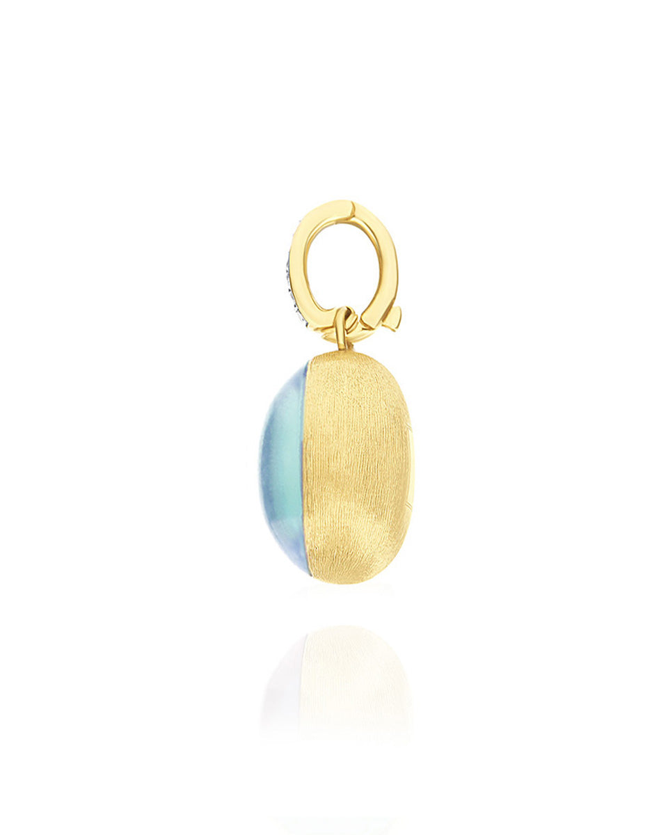 Nanis Charm Anice "Boules" In Oro Inciso, Diamanti, Cristallo Di Rocca E Ama – Nanis Italian Jewels