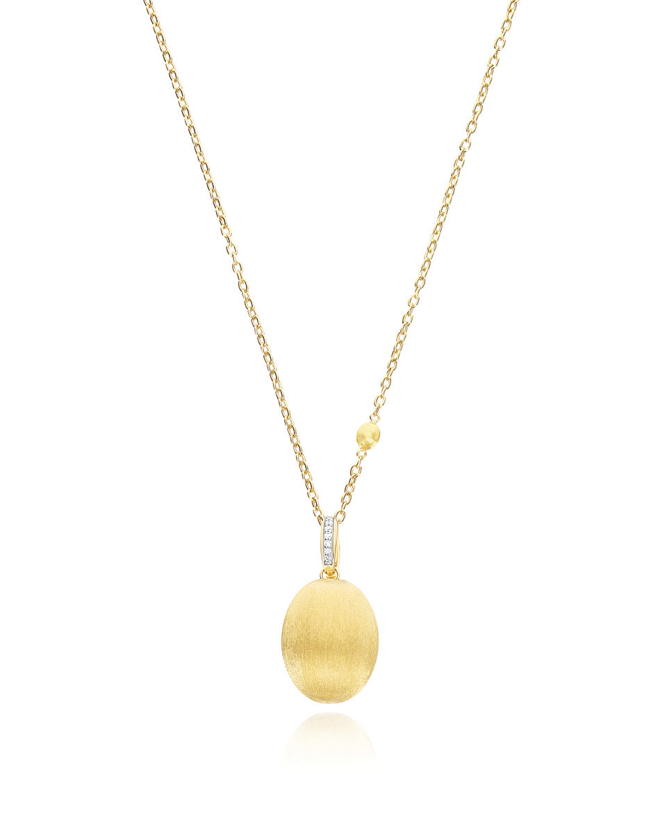 Nanis Charm "Boules" In Oro Inciso E Diamanti (grande) – Nanis Italian Jewels