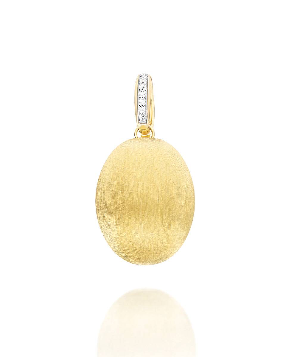 Nanis Charm "Boules" in oro inciso e diamanti (grande) – Nanis Italian Jewels