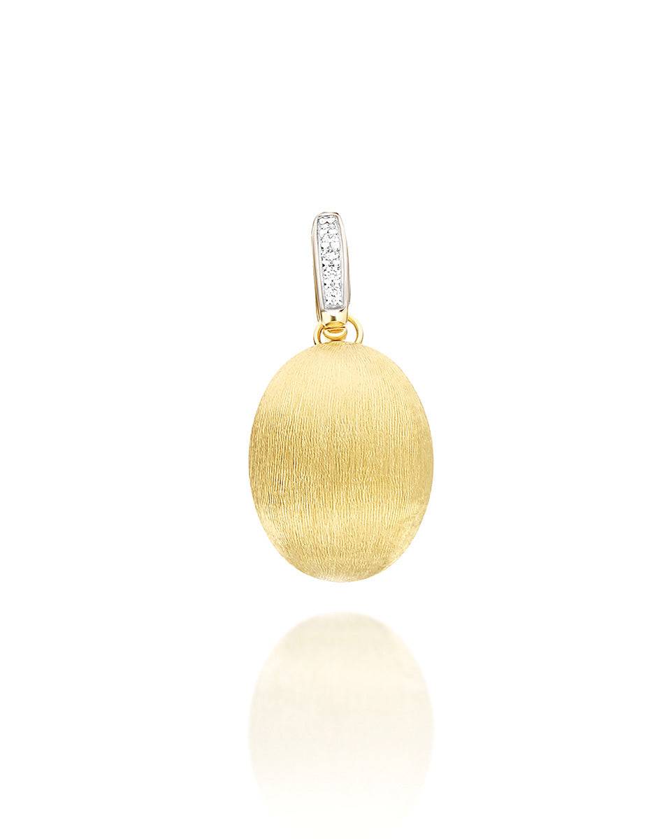 Nanis Charm "Boules" in oro inciso e diamanti (medio) – Nanis Italian Jewels