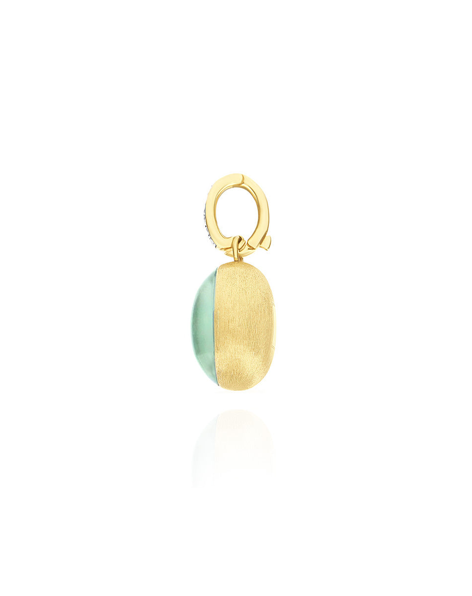 Nanis Charm Lattementa "Boules" In Oro Inciso, Diamanti, Cristallo Di Rocca – Nanis Italian Jewels