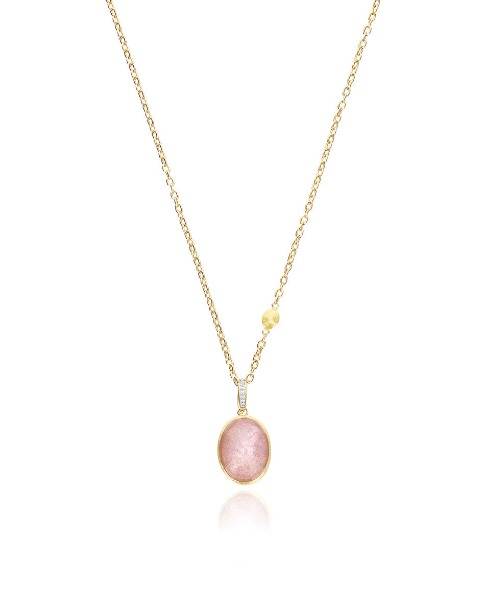 Nanis Charm Rosolio "Boules" In Oro Inciso, Diamanti, Cristallo Di Rocca, Qu – Nanis Italian Jewels