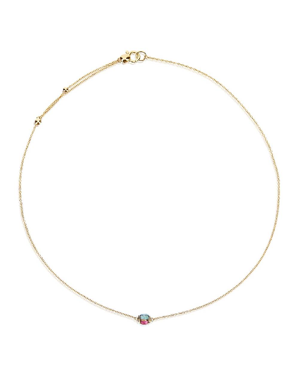 Nanis Choker Cabochon "DANCING TOURMALINES" In Oro E Doppia Tormalina Colora – Nanis Italian Jewels