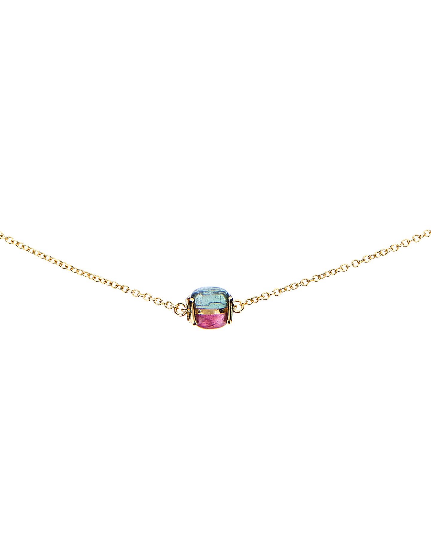 Nanis Choker cabochon "DANCING TOURMALINES" in oro e doppia tormalina colora – Nanis Italian Jewels