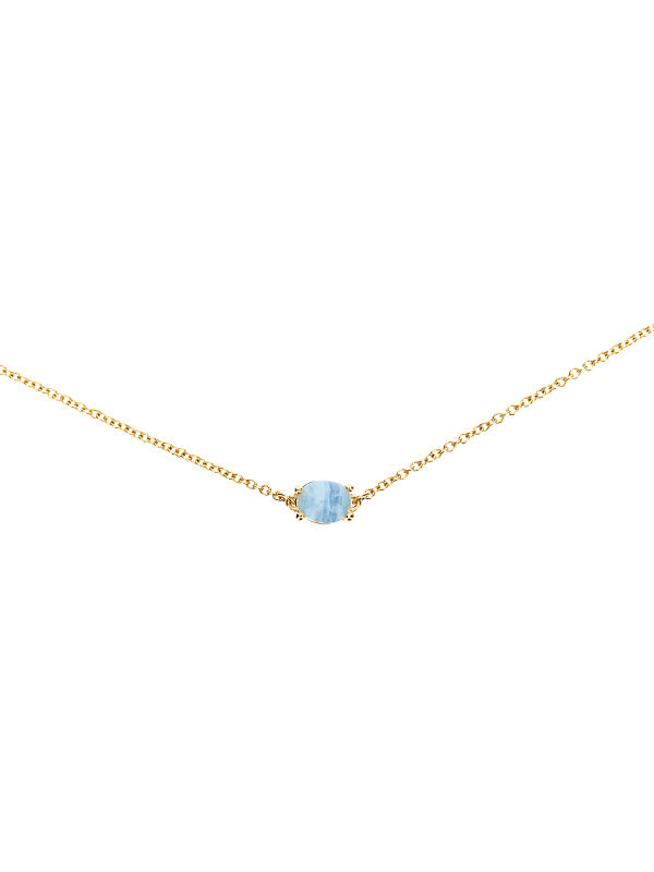 Nanis Choker "DANCING AZURE" In Oro, Topazio London Blu E Acquamarina – Nanis Italian Jewels