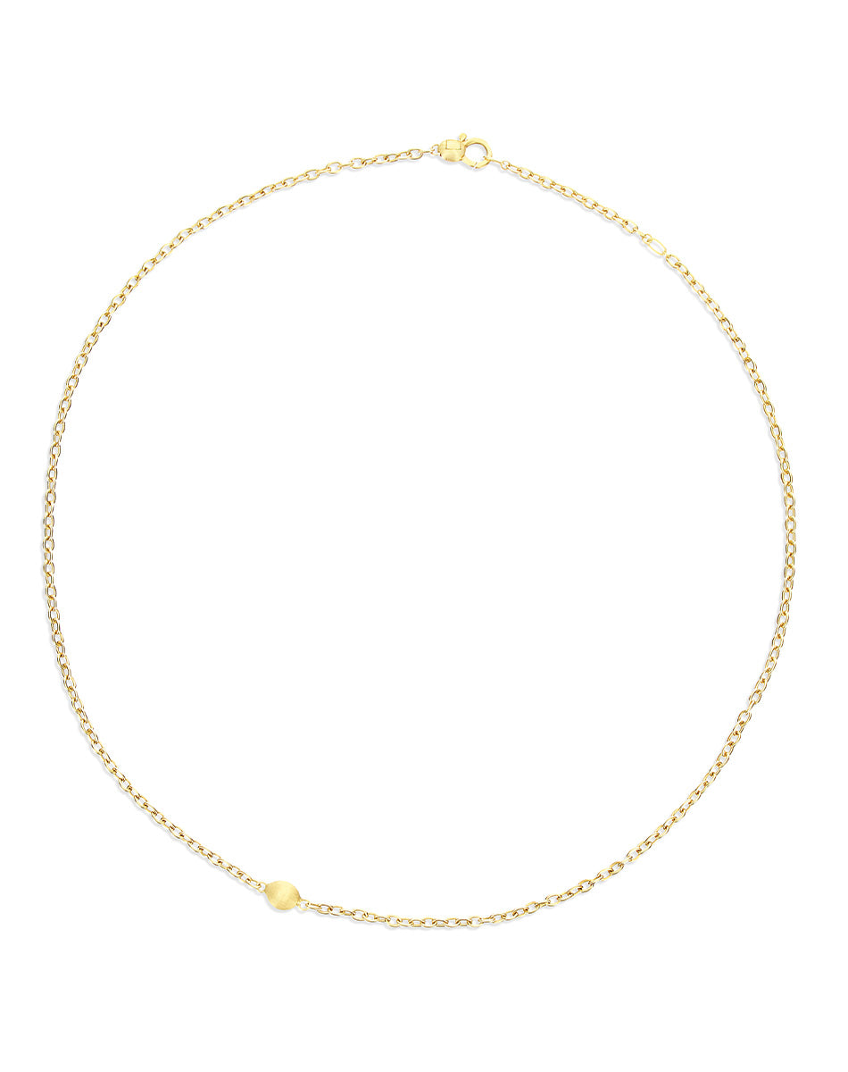 Nanis Collana a catena "Boules" in oro inciso (corta) – Nanis Italian Jewels