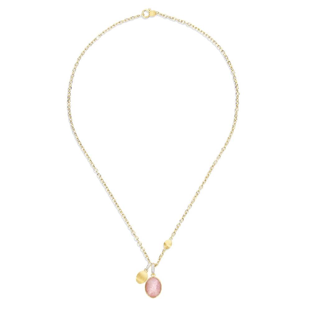 Nanis Collana A Catena Con Charms Pendenti "boules" In Oro Inciso, Diamanti – Nanis Italian Jewels