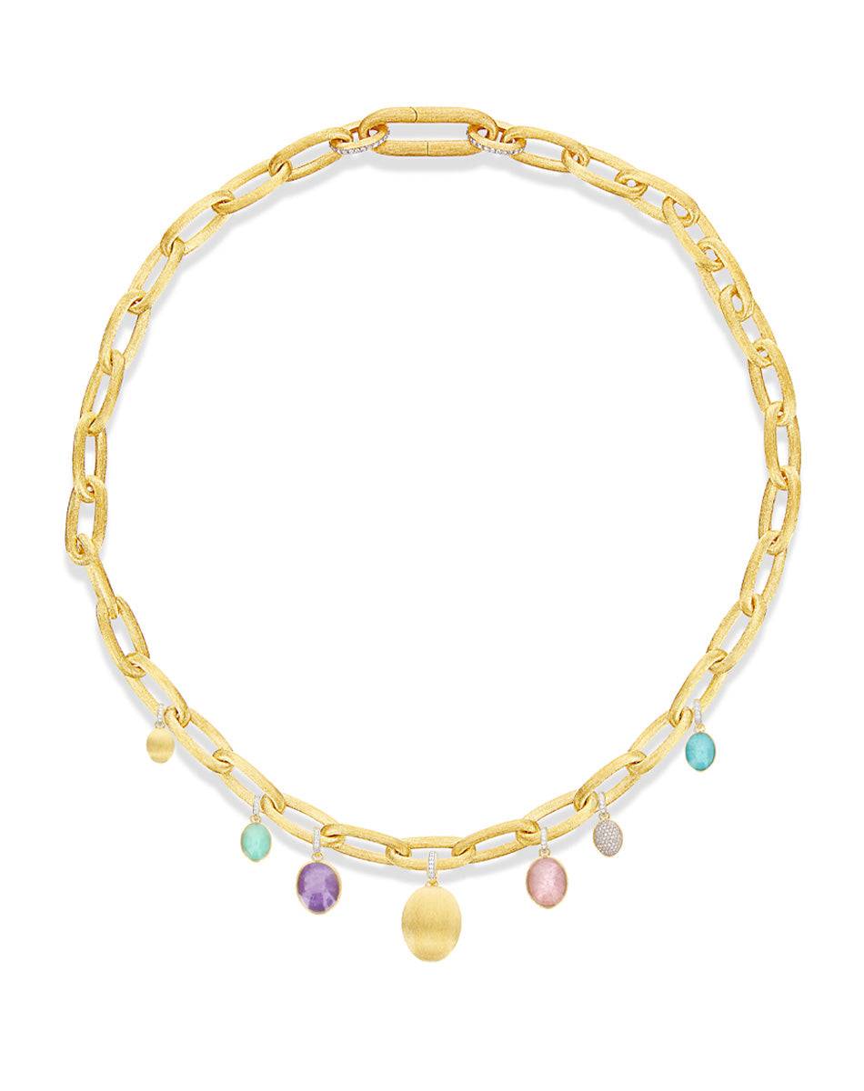 Nanis collana a catena "libera" con charms colorati in oro, diamanti e pietr – Nanis Italian Jewels