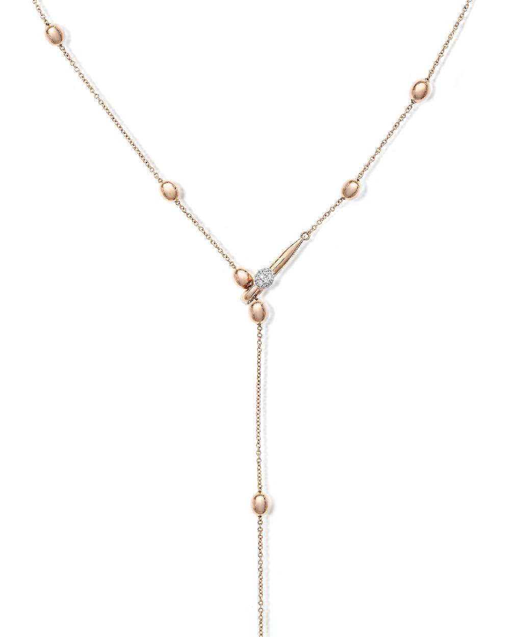 Nanis Collana A Y "SOFFIO" In Oro Rosa E Diamanti – Nanis Italian Jewels