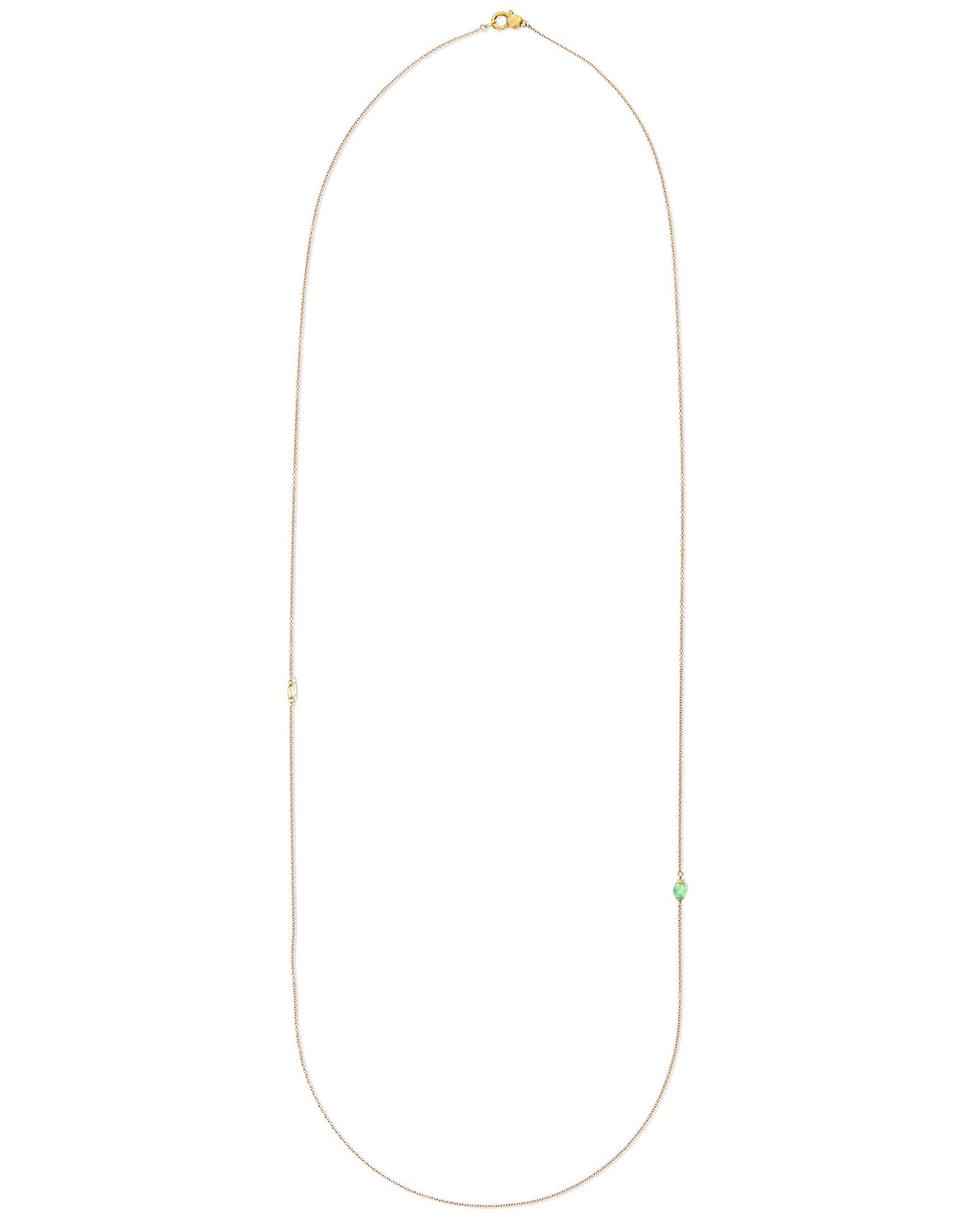 Nanis Collana "AMAZZONIA" in oro e avventurina verde (lunga) – Nanis Italian Jewels