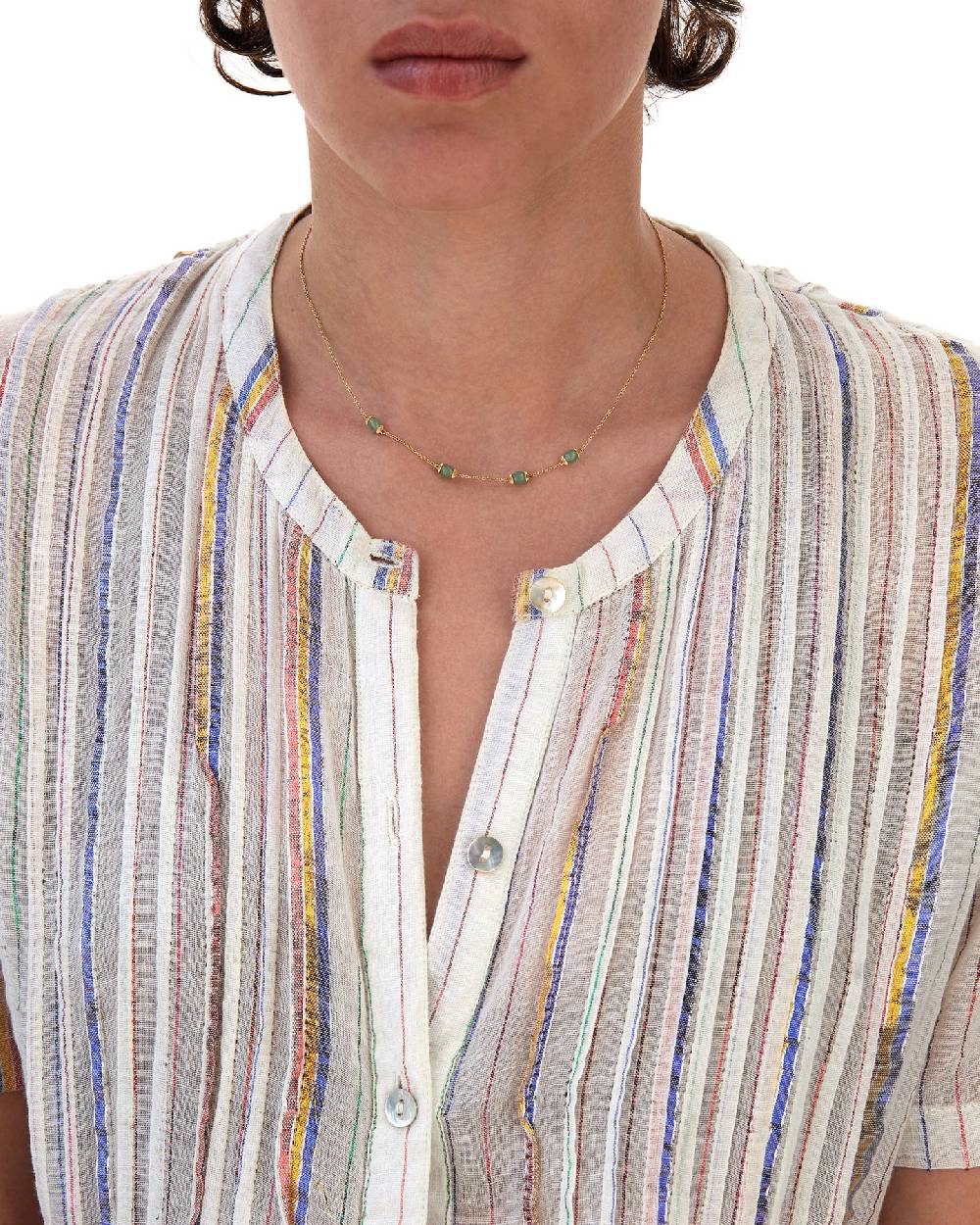 Nanis Collana "AMAZZONIA" In Oro E Avventurina Verde – Nanis Italian Jewels