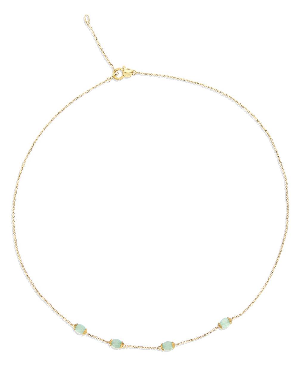 Nanis Collana "AMAZZONIA" in oro e avventurina verde – Nanis Italian Jewels